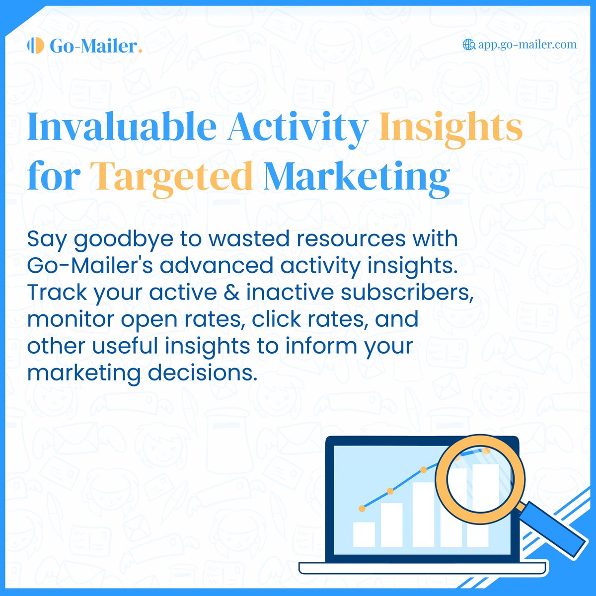 Increase your conversions with our advanced email activity insights. Create targeted strategies for a more effective marketing.

Want to learn more? Send a dm today.
.
.
#gomailer #emailinsights #emailmarketing #emailmanagement #digitalmarketing