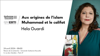 Présentation du dernier livre de @helaouardi 'Aux origines de l'islɑm : Muhɑmmɑd et le cɑlifɑt' (2023, @Academie_be) 📆le 24 avril 2024 ⏲18h00 📍Maison de la Recherche Inscription➡️ bit.ly/4cZ6Pf1 Programme QIM-ERTI financé par la Région @iledefrance #Recherche #USN