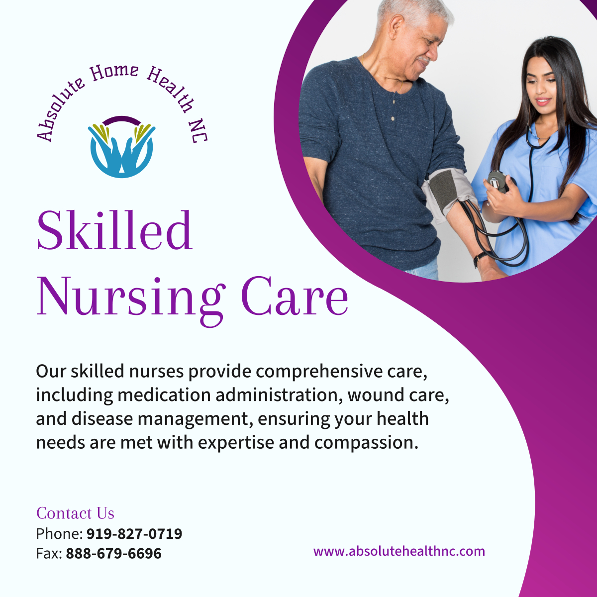 Experience expert nursing care tailored to your needs. Call us today for compassionate support and personalized treatment. 

#HomeHealthCare #RaleighNC #SkilledNursing