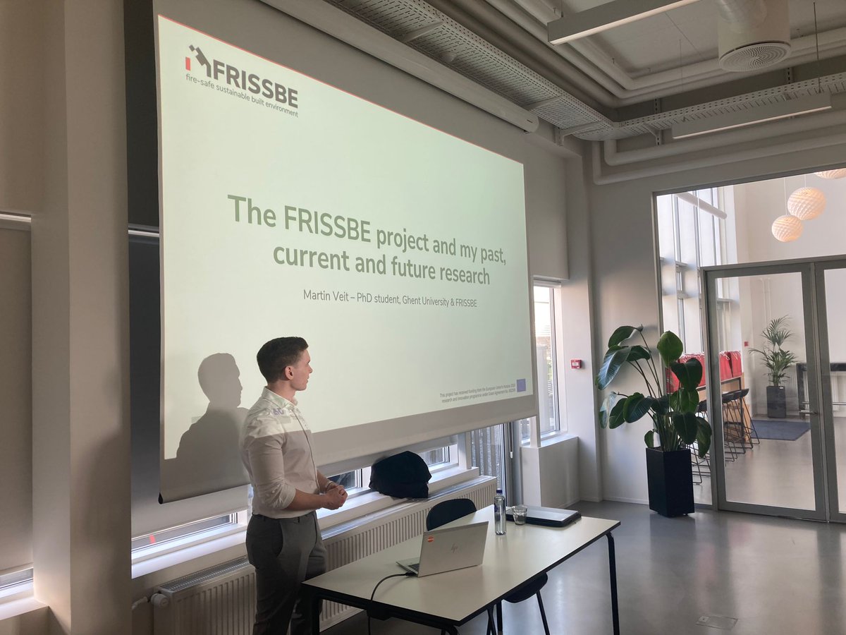 🔥Martin Veit recently visited The Danish Institute of Fire and Security Technology (DBI) to share insights on the FRISSBE project and his PhD journey. 🎓 He delved into high-fidelity air velocity measurements in fire testing and discussed the associated uncertainties.  #FRISSBE