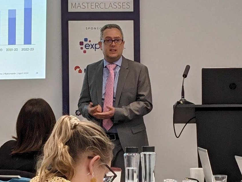 “UK households spend an unusually high proportion of their income on housing” Money writers listen to Robert Gardner, Chief Economist @NationwidePress at #HMMasterclass