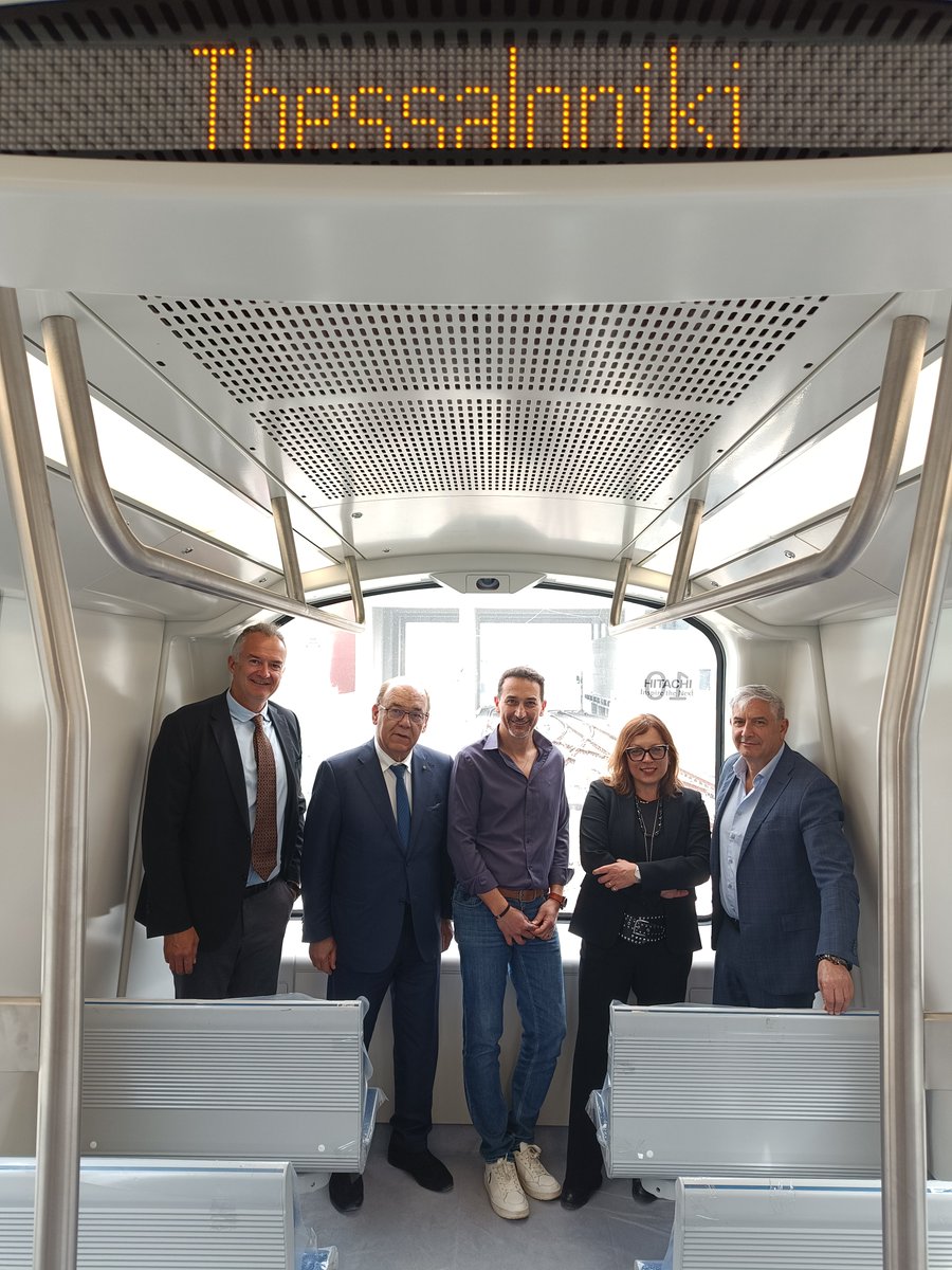 Yesterday was the first edition of the 'National Day of Made in Italy' organised by the Italian Chamber of Commerce in Greece. Our team presented the new automatic trains for the Thessaloniki Metro. You can learn more about our autonomous metro solutions: hitachirail.co/3U3BZJp