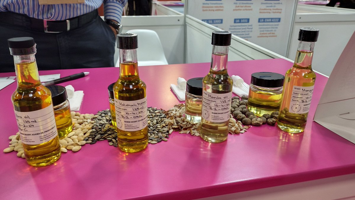 Also at the in-cosmetics global trade show in Paris, there are amazing desert oils from Namibia. namibdesertoils.com #WildlifeEconomy