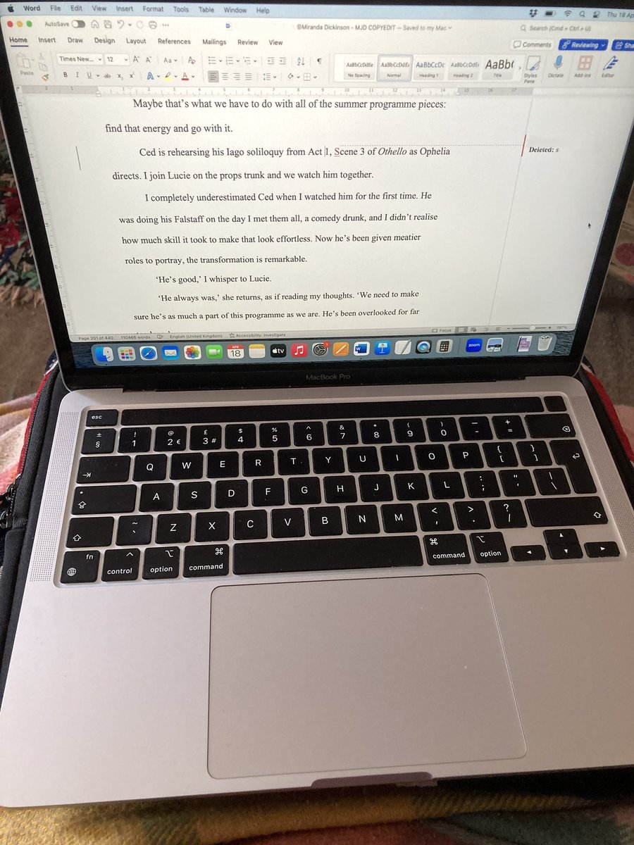 wurdsmyth's tweet image. Current view… 

It’s the final push for the copy edit of #Book14 today - please send tea (and emergency biscuits!)

Cover and title will be revealed SOON… I can’t wait for everyone to meet Lucie and Theo! 

#EnemiesToLovers 
#ShakespeareStratfordAndSizzle 
#Books