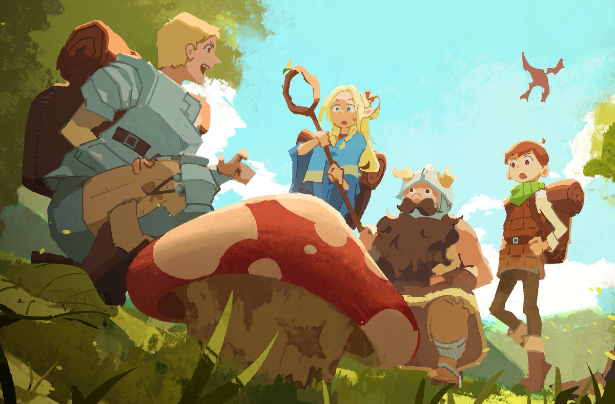 「好奇心」
#dungeonmeshi #ダンジョン飯
#イラスト #二次創作 #illustration 
#春の創作クラスタフォロー祭り