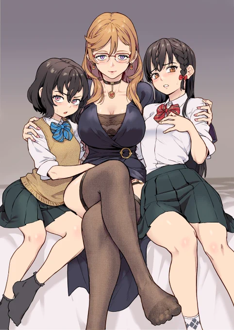 生徒会女の子達の記念写真 