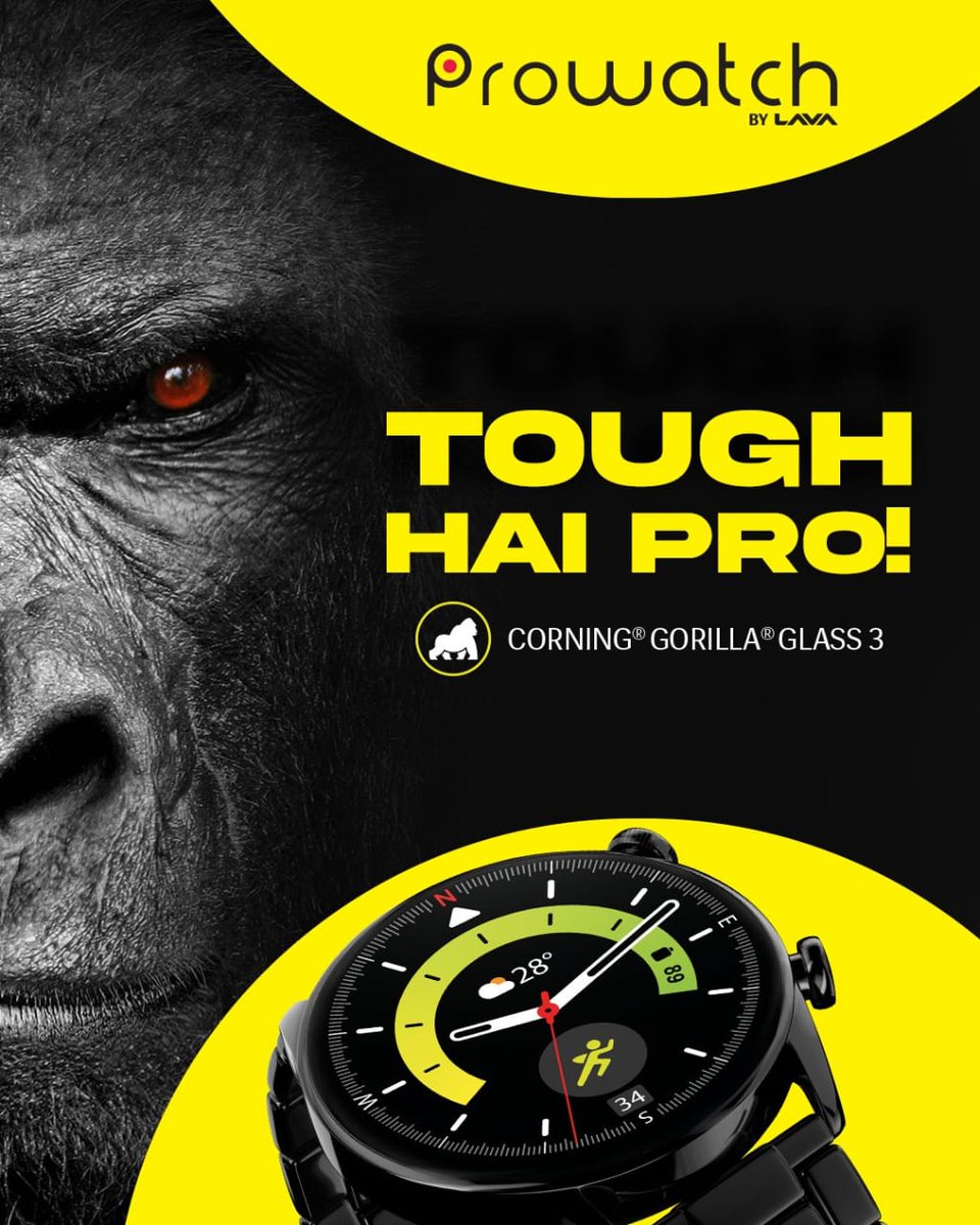 Take control of your health and style with #GorillaProwatch the smartwatch engineered to empower your lifestyle, proudly made in India