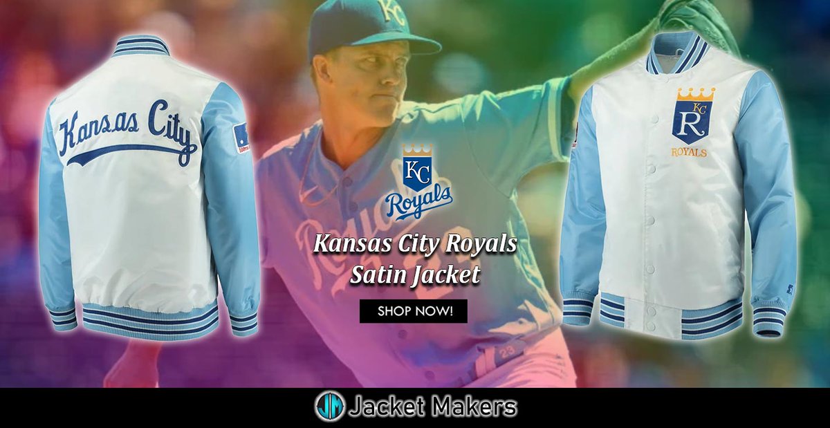 #TheLegend White & Blue #KansasCityRoyals Full-Snap #Satin Jacket
jacketmakers.com/product/kansas…
#Mens #Women #OOTD #Style #Fashion #Outfits #Costume #Cosplay #Jacket #kansascity #TeamSpirit #RoyalsNation #BaseballFashion #MLBStyle #FanGear #sportsapparel #legendaryjacket #sale #shopnow