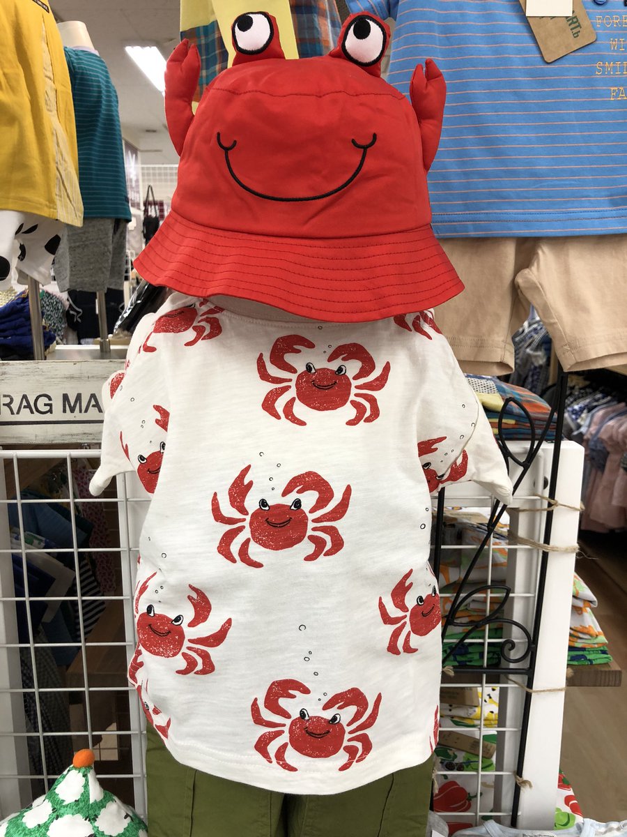 こんな帽子が入荷しました🦀街で見かけましたら【MAKEYOUR DAY】の商品です。宜しくお願いします🙇‍♀️ #いわき #いわき市 #いわき子供服 #ブランド子供服セレクトショップ #カニ帽子 #MAKEYOURDAY