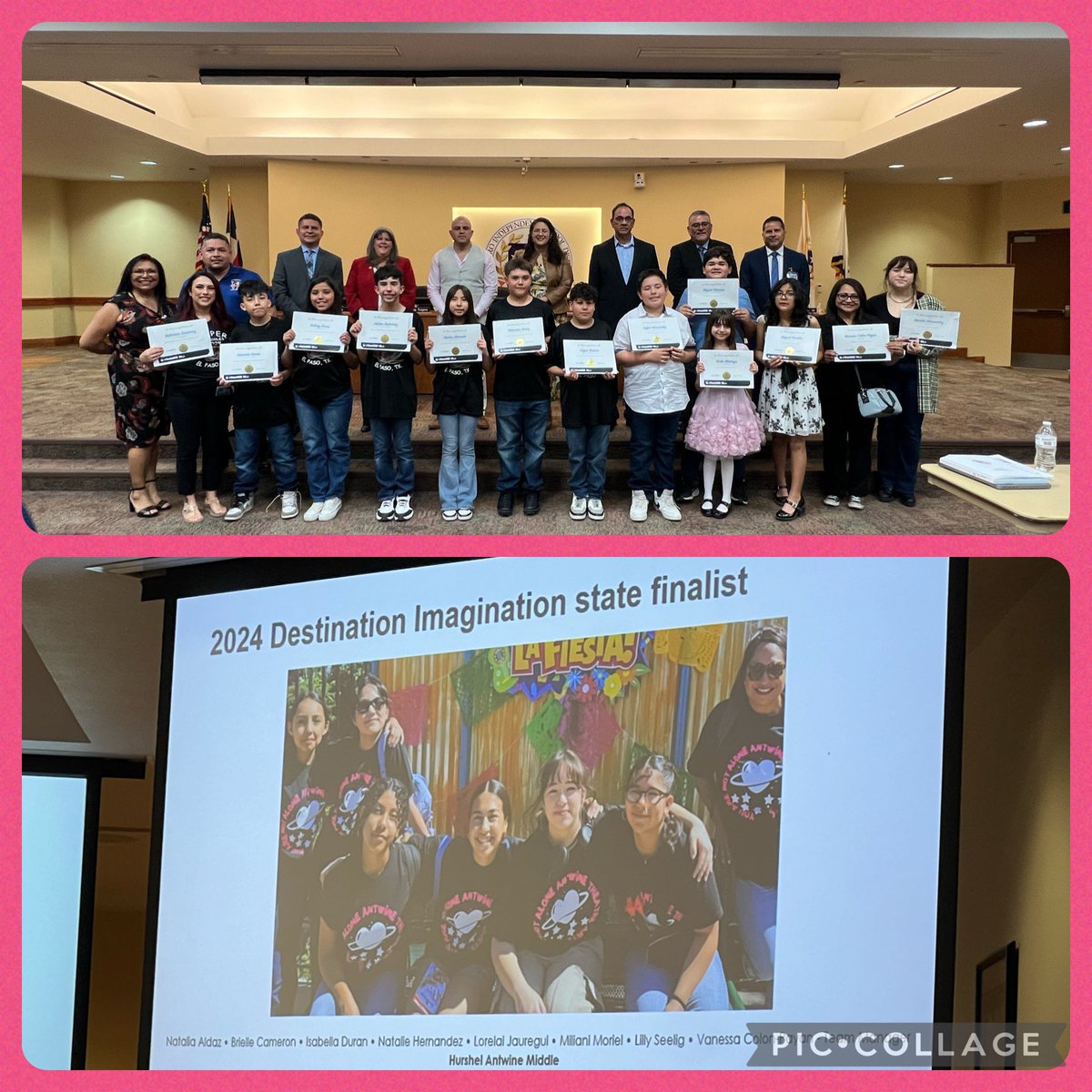 Our Destination Imagination team was honored this evening at the SISD Board Meeting!! Congratulations on making it to state ladies!! #MissionPossible @Vpayan_AMS @MChavez_AMS @iGalindo_AMS @JEspinoza_AMS