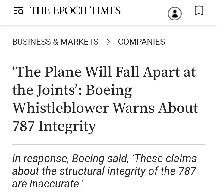 OVNIS_UFOs's tweet photo. ⚠️🚨✈️🇺🇸INFORME DE ÚLTIMA HORA: Denunciante listo para brindar un TESTIMONIO BOMBA al Congreso sobre los #peligros #masivos en el #desarrollo y la puesta a tierra del #Boeing787 #Dreamliner...
⚠️ "El avión se #desmoronará en las articulaciones".
https://t.co/j8olC97h6p https://t.co/XugvMTJYQR