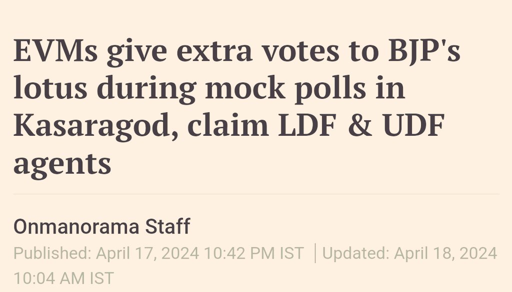A BJP CM had once said-
'EVM = Every Vote Modi.'
