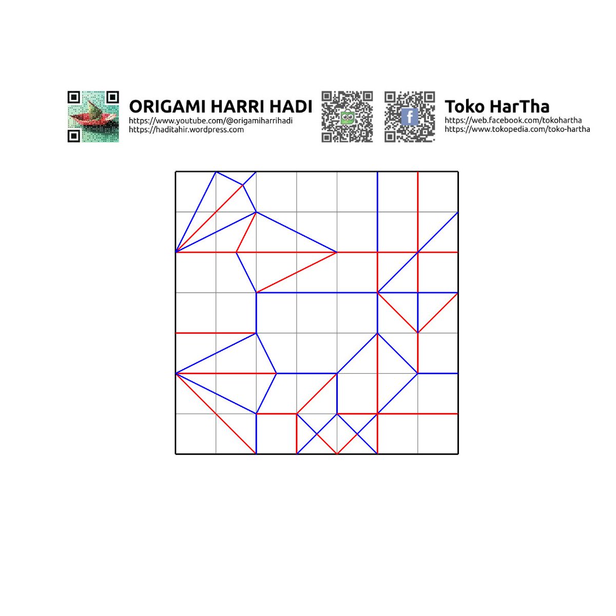 haditahir's tweet photo. 7×7 グリッドから3x3リバーシブルチェス盤
papan pixel 3×3 dari grid 7×7
3×3 flippable checkered board from 7×7
#haditahir
#origamiharrihadi
#harrihadi
#origamihaditahir
#하디타히르
#ハディタヒール
#origami
#折り紙
#おりがみ
#freepalestine #creasepattern https://t.co/T2Vlk1rAOz