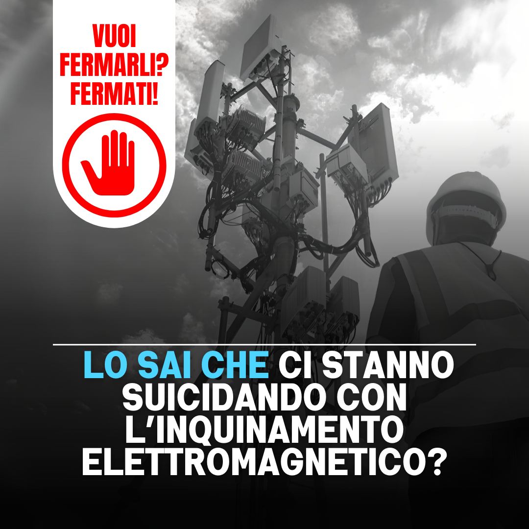 LO SAI CHE CI STANNO 
SUICIDANDO CON L’INQUINAMENTO ELETTROMAGNETICO? Rischi fisici e mentali: ansia, isolamento sociale, disturbi nell’apprendimento e patologie come glioblastoma, neurinoma del nervo acustico ed elettrosensibilità #paceultimachiamata #inquinamento #italia #5G