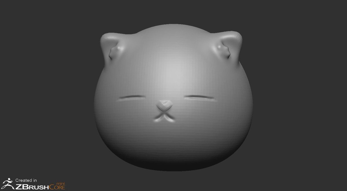 Rj6CcA8UD5uMd2O's tweet photo. ゆるすぎる猫
 #ZBrushCoremini
 #3DCG https://t.co/fIaa0JJzB2
