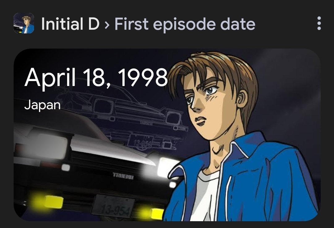 Puns4386's tweet image. 26 YEARS SINCE INITIAL D RELEASED✨🥳🇯🇵#initialdanime