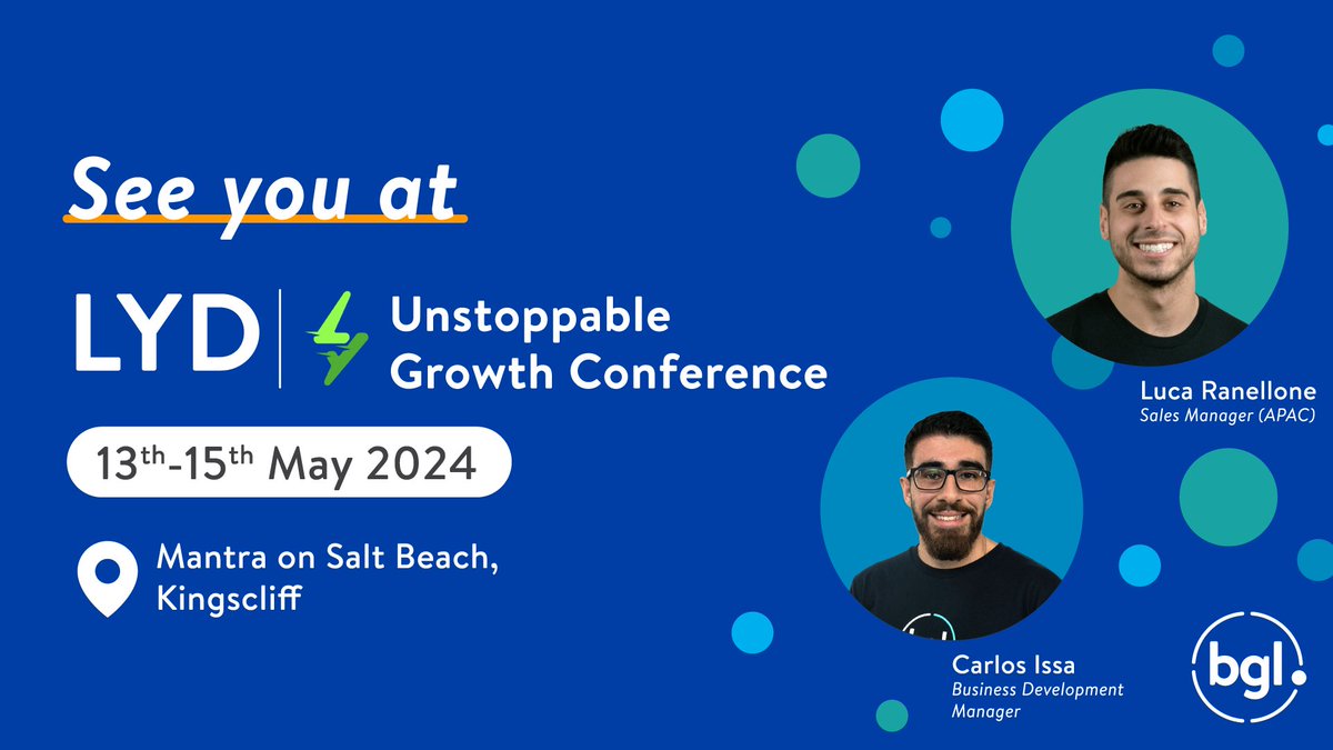 BGL are thrilled to announce we will be attending the LightYear Docs Unstoppable Growth Conference this year! 15th - 16th May, Mantra on Salt Beach, Kingscliff Register: bit.ly/3w0rtuv
