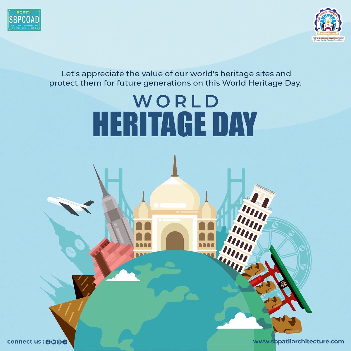 For a proud state that boasts of India’s highest number of Unesco World Heritage Sites, on this World Heritage Day, let's pledge to preserve historical heritage of our magnificent Maharashtra! #PCET #SBPCOAD #WorldHeritageDay2024 #world #heritage #heritageday #18april #history