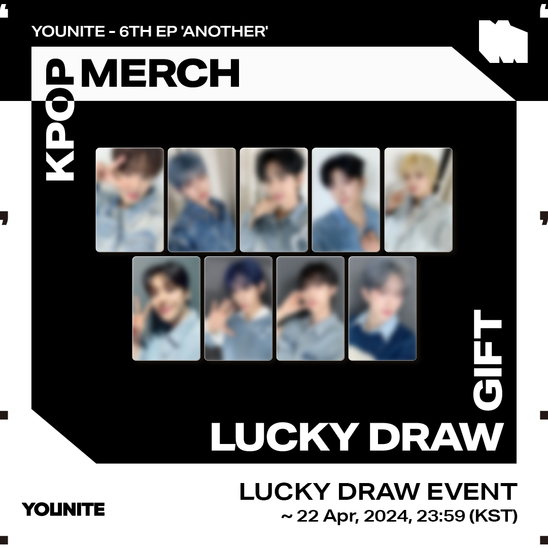 [KPOPMERCH x YOUNITE LUCKY DRAW EVENT] 케이팝머치 x 유나이트 럭키드로우 이벤트 💿YOUNITE - 6TH EP [ANOTHER] ✅모든 케이팝머치 스토어에서 YOUNITE - 6TH EP [ANOTHER]를 구매하시고 독점 포토카드를 만나보세요! ✅Buy YOUNITE - 6TH EP [ANOTHER] from All KPOPMERCH Stores and get an…