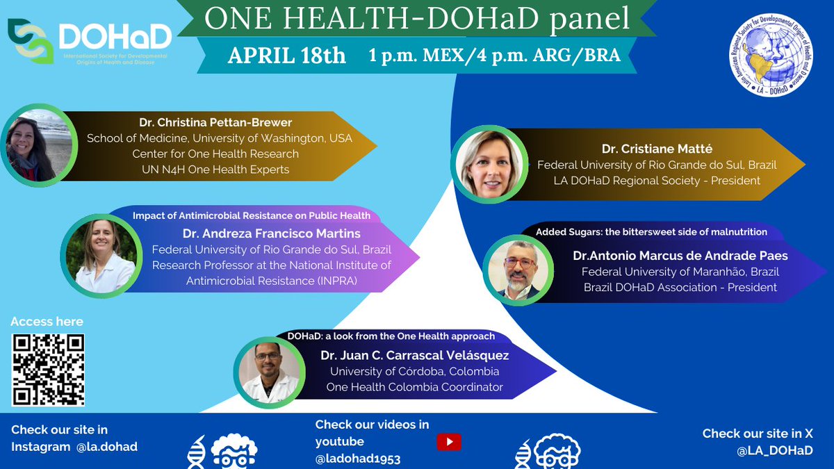 Latin American DOHaD Regional Society (@la_dohad) on Twitter photo Join us for this delightful panel discussion on One Health within the context of DOHaD. You can access the QR code or by following the link: cuaieed-unam.zoom.us/j/89349657859
<a href="/DOHaD_Society/">International DOHaD Society</a> <a href="/BrasilDohad/">DOHaD Brasil</a> <a href="/DOHaD_Colombia/">DOHaDColombia</a> <a href="/DOHaDChile/">DOHaDChile</a> <a href="/DohadMx/">Instituto DOHaD MX</a> <a href="/DOHaD_AR/">DOHaD Argentina</a> Join us for this delightful panel discussion on One Health within the context of DOHaD. You can access the QR code or by following the link: cuaieed-unam.zoom.us/j/89349657859
<a href="/DOHaD_Society/">International DOHaD Society</a> <a href="/BrasilDohad/">DOHaD Brasil</a> <a href="/DOHaD_Colombia/">DOHaDColombia</a> <a href="/DOHaDChile/">DOHaDChile</a> <a href="/DohadMx/">Instituto DOHaD MX</a> <a href="/DOHaD_AR/">DOHaD Argentina</a>