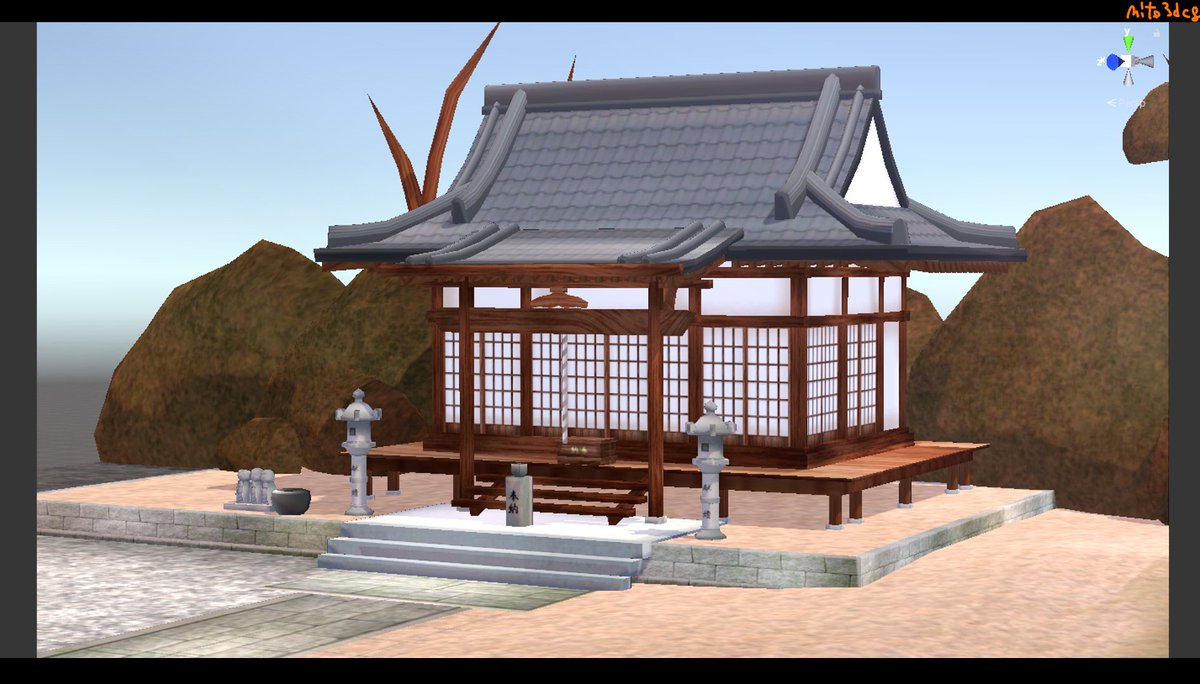 mito3dcg's tweet image. ローポリ 京都 遍照寺
#AtelierMito #AutodeskMaya #Unity