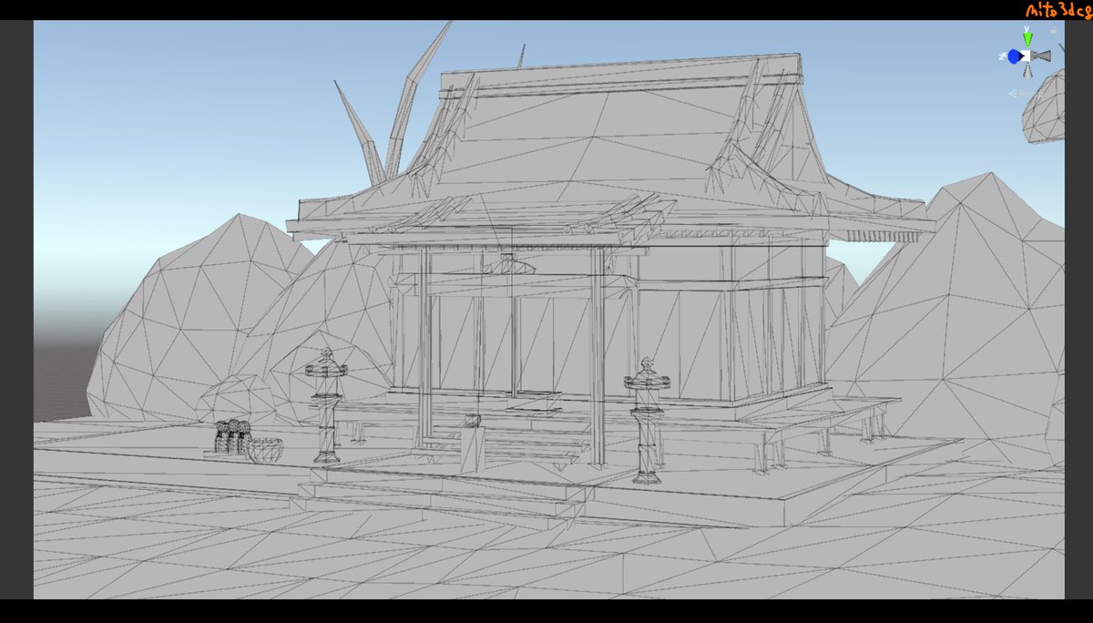 mito3dcg's tweet image. ローポリ 京都 遍照寺
#AtelierMito #AutodeskMaya #Unity