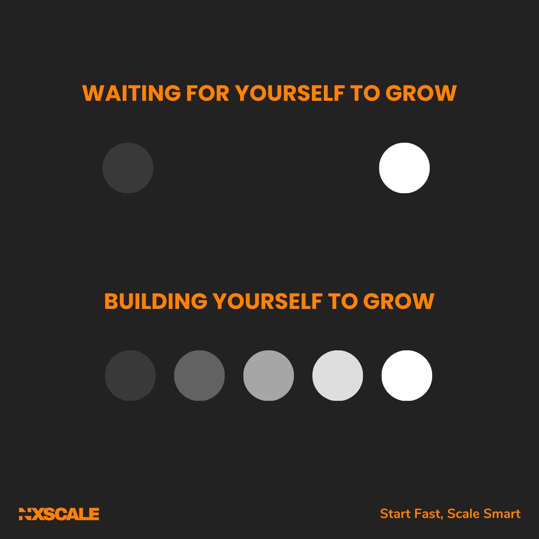 Passively waiting for growth won't make it happen. Commit to your personal growth, even in small steps, and pave the way for transformative change. Every small action counts toward self-realization and fulfillment. 

#StartFastScaleSmart #PersonalGrowth  #SelfRealization
