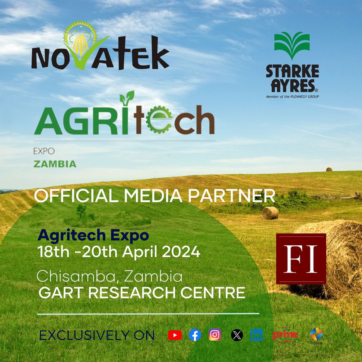 Here we go!!!

#AgritechExpo #FinancialInsight #MediaPartners #StarkeAyres #Novatek