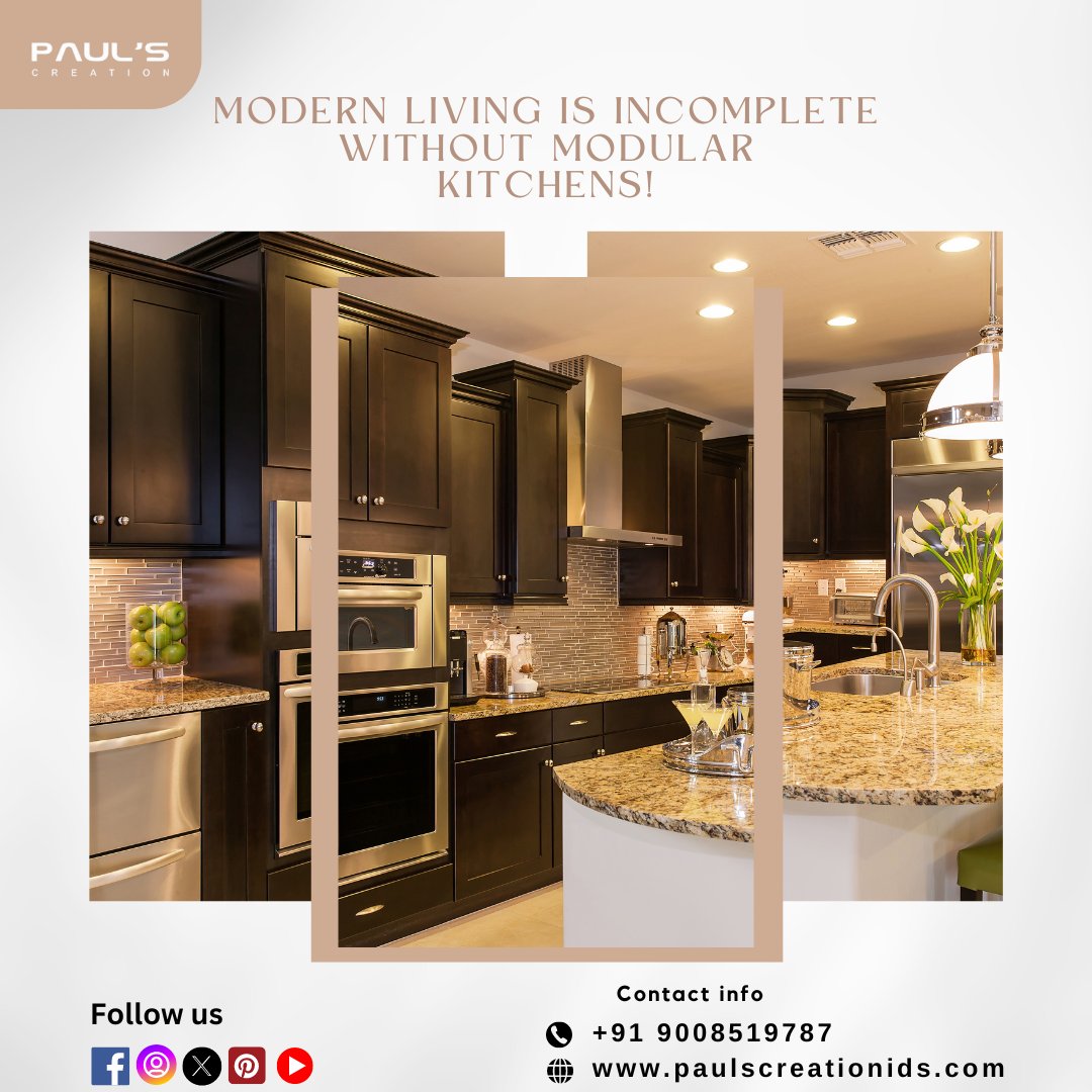 Get your home upgraded with Paul's Creation! Modern lifestyles lack stylish modular kitchens. 
🌐paulscreationids.com
📌maps.app.goo.gl/qJVuAJ6vBD4RmJ…

#paulscreation #interdesignstudio #bangalore #designinterior #renovation #designfirm #dreamhome #interiordesign #minimalistdesign