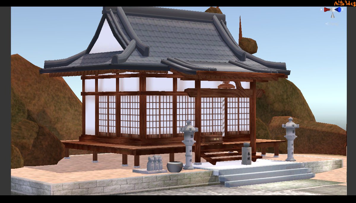 mito3dcg's tweet image. ローポリ 京都 遍照寺
#AtelierMito #AutodeskMaya #Unity