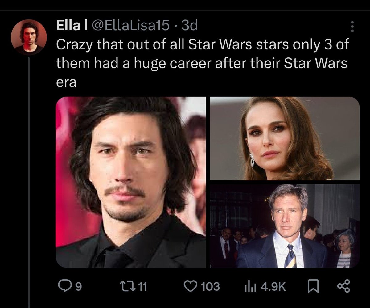 Ewan McGregor, Liam Neeson, Samuel L Jackson, Daisy Ridley, Oscar Issac, Mark Hamill, Temuera Morrison, etc, etc... all famously have only ever appeared in Star Wars and nothing else.