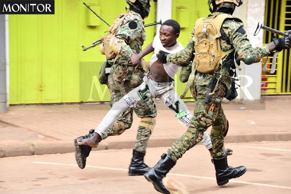 In Uganda 🇺🇬 if you protest about the high taxation, the army will handle you with a force of uplift