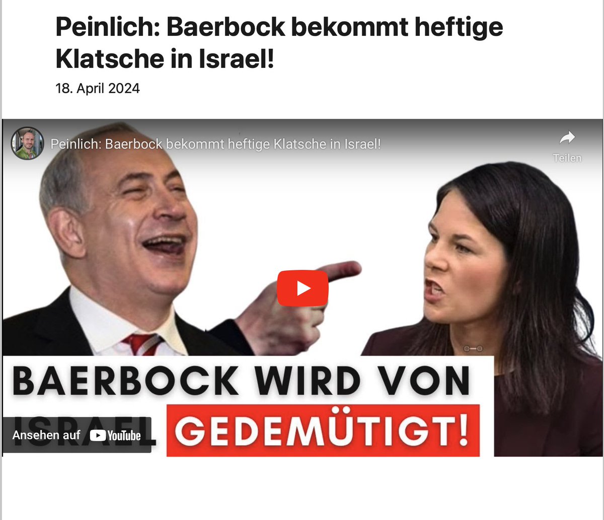 PRESSECOP's tweet photo. #Peinlich: #Baerbock #bekommt #heftige #Klatsche in Israel! https://t.co/fMWgiwg1oj https://t.co/pEmz0YOCUo