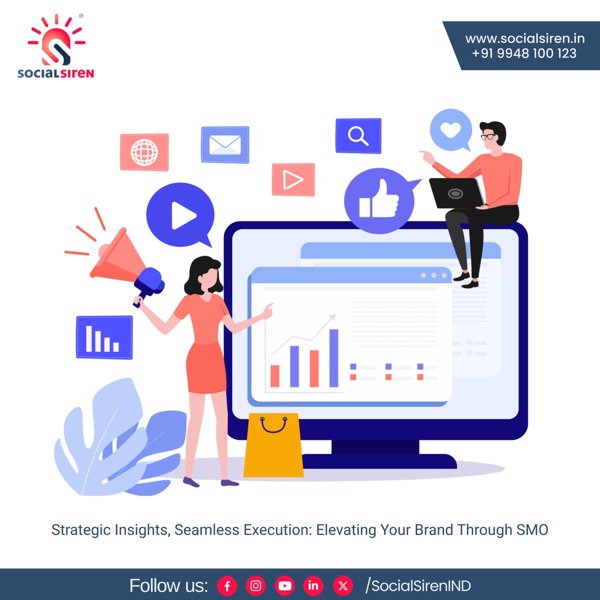 SocialSirenIND's tweet photo. SMO: Strategic insights, seamless execution. Elevate your brand. #SMO #BrandElevation #onlinestrategy #InsightExecution #MarketingStrategy #SocialMediaOptimization

#SocialSiren #DigitalMarketing #Advertising #Branding #OnlineMarketing https://t.co/gSkEi13NO1
