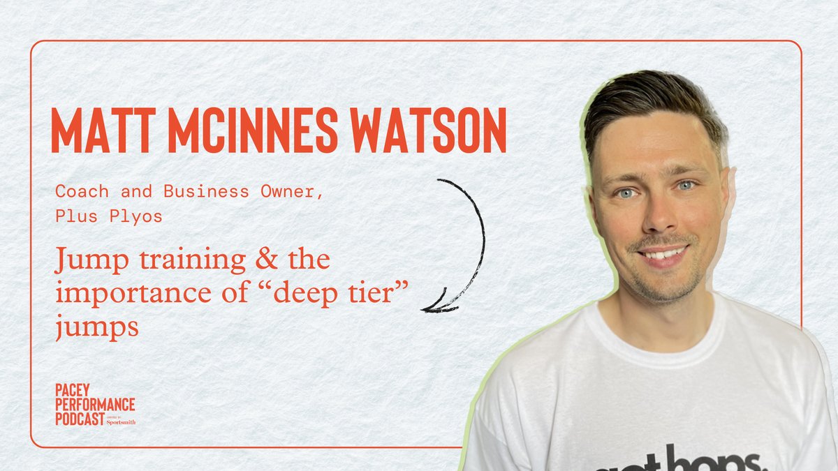 This week on the Pacey Performance Podcast... @McInnesWatson talks: • The benefits of 'deep tier' jumps • Categorising jump training • Overrated/overused aspects of jump training • Understanding jump training intensity and volume Listen via the links 👇🏼