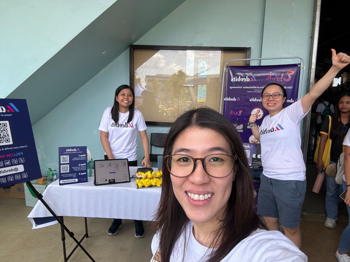 devbitsph's tweet image. We're here at BYCIT.
Come, drop by at our booth and share your experience at BYCIT. See you! 👋
#12thBYCIT
#JPCSXDOST
#JPCSBICOLIT
#JPCSXAIRUDDER
#JPCSXDEVBITS