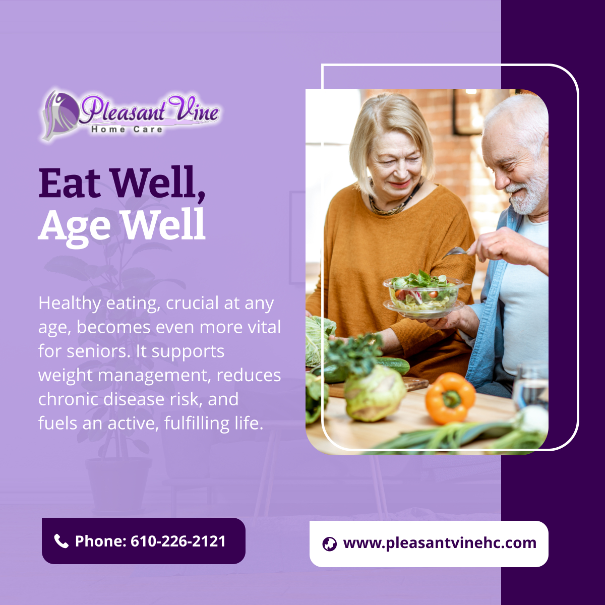 Visit tinyurl.com/2p8y36uj to unlock the secrets of optimal health! Discover personalized nutrition tips for seniors designed to help you thrive.

#NorristownPA #SeniorNutrition #HomeCare