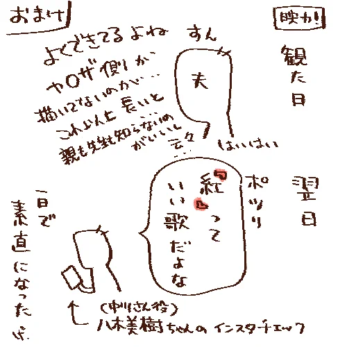 おまけ
夫はこんな感じだったよーという更にどうでもいい絵
#映画カラオケ行こ 