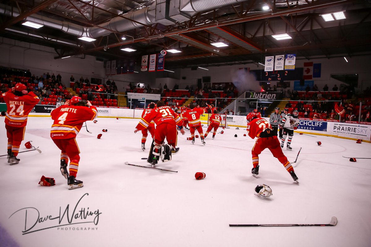 WE DID IT!!!! WE DID IT!!!!  Congratulations to the 23-24 @Calgary_Canucks on capturing @TheAJHL @inter_pipeline Cup as Alberta Junior Hockey League Champions for 2024!!!

#CJHL #AJHL #JuniorAhockey