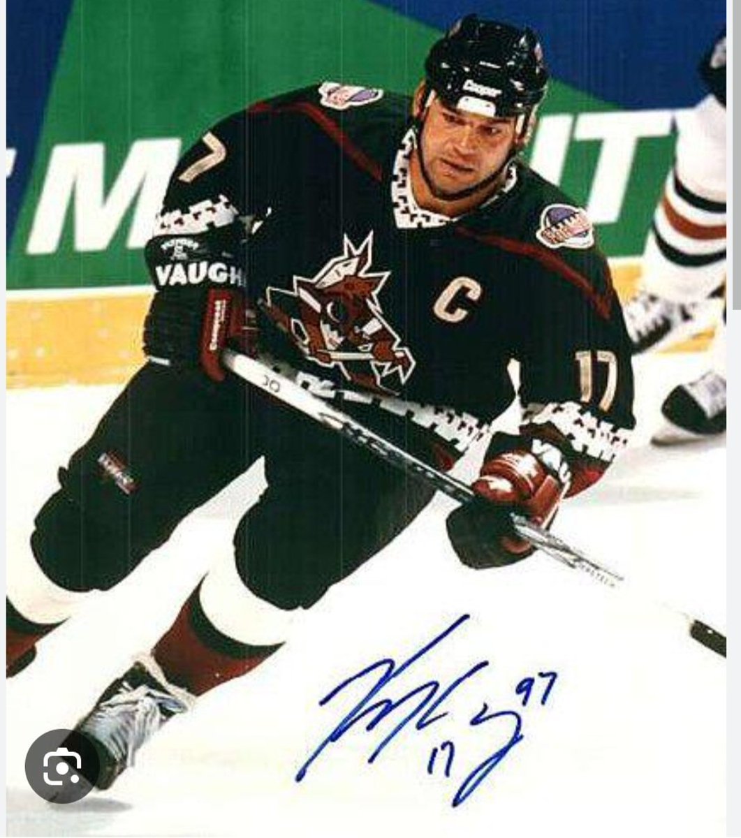 CPalmerPR's tweet photo. @wyshynski @ArizonaCoyotes Kris King. Not random. https://t.co/pzl76NT6Go