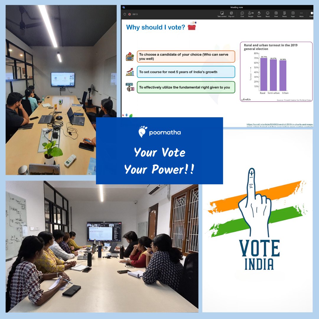 At Poornatha we hosted a session to raise awareness about the significance of voting, emphasizing that every single vote matters! 🔥
Empowering the next generation to shape tomorrow. 🗳️ 💯
#Electionawareness #Voteresponsibly