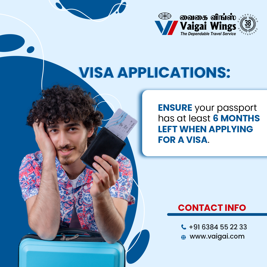 Are you aware that passports require renewal? If not, don't worry, we've got you covered!

Here's a quick look at what we'll cover:

#vaigaiwingstravels #travelagency #travel #travelwithus #travelgoals #passportrenewal #traveltips #visaapplications #passportvalidity #travelsmart