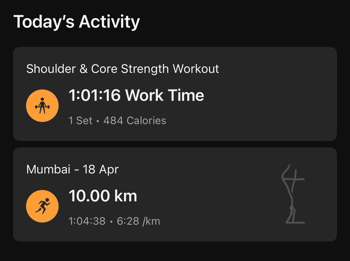 Today’s Easy Run followed by some Upperbody Strength Training ! #JaiShriRam #run #running #runner #mumbairunning #roadrunner #roadrunning #gym #StrengthTraining #gymlife #gymtime #strength #runnersoftwitter #fit #FitnessGoals #fitnessjourney #aerobicrun #gymworkout #maladbackroad