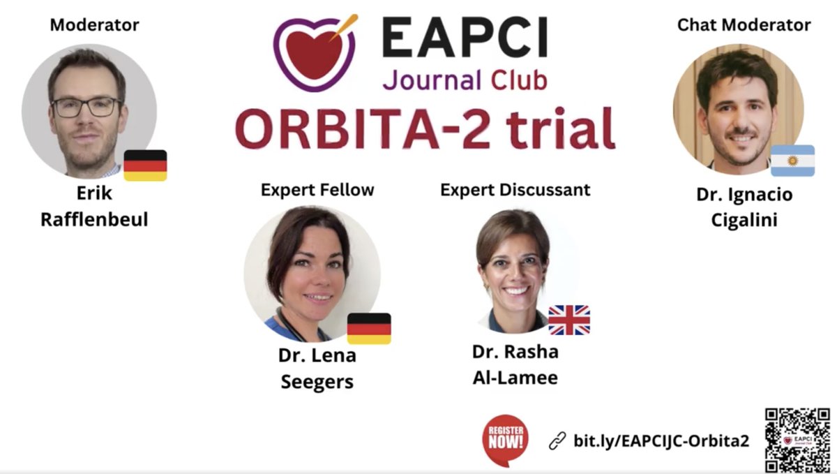 Kudos to all @theCardioJC & @sicigise young team that created and worked in the project. Thankful to @EAPCIPresident @alaide_chief @KardiologieHH for their vision & support 🙏 Join #EAPCI Journal club ep. 4!!🔗 esc365.escardio.org/event/1606