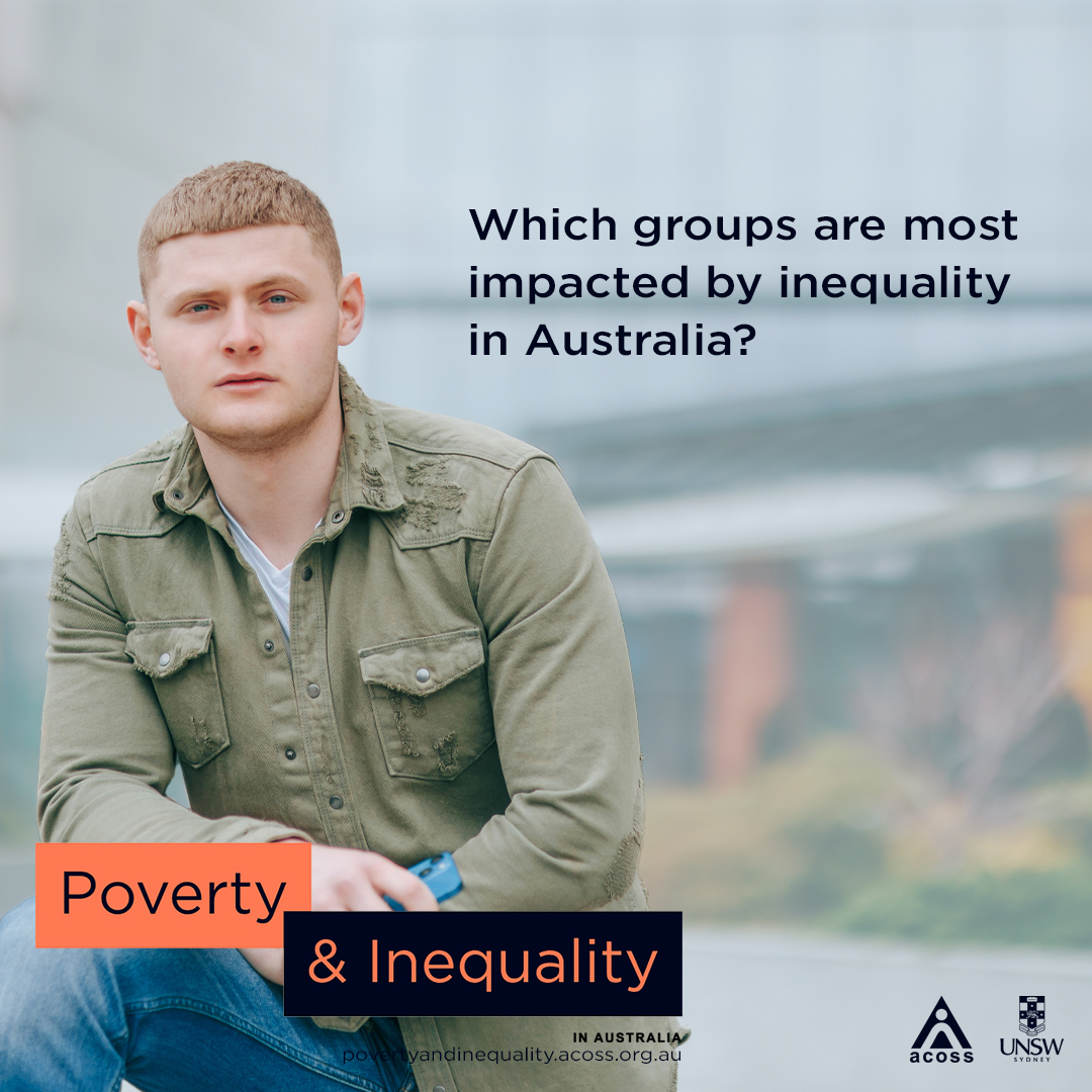 Find out which groups are most impacted by inequality in Australia in the latest research from the ACOSS/UNSW Poverty and Inequality Partnership.
#InequalityinAustralia #AusPol #Raisetherateforgood

Read the report at:
povertyandinequality.acoss.org.au/wp-content/upl…
