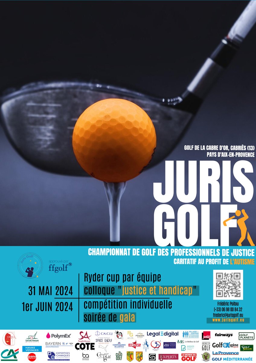 fredericpoitou's tweet photo. Dans 6 semaines c'est la Juris Golf, championnat de golf des professionnels de justice au profit de l'autisme, et son colloque "justice et handicap" !

@jurisgolf, #jurisgolf, https://t.co/8fsah2BUAj