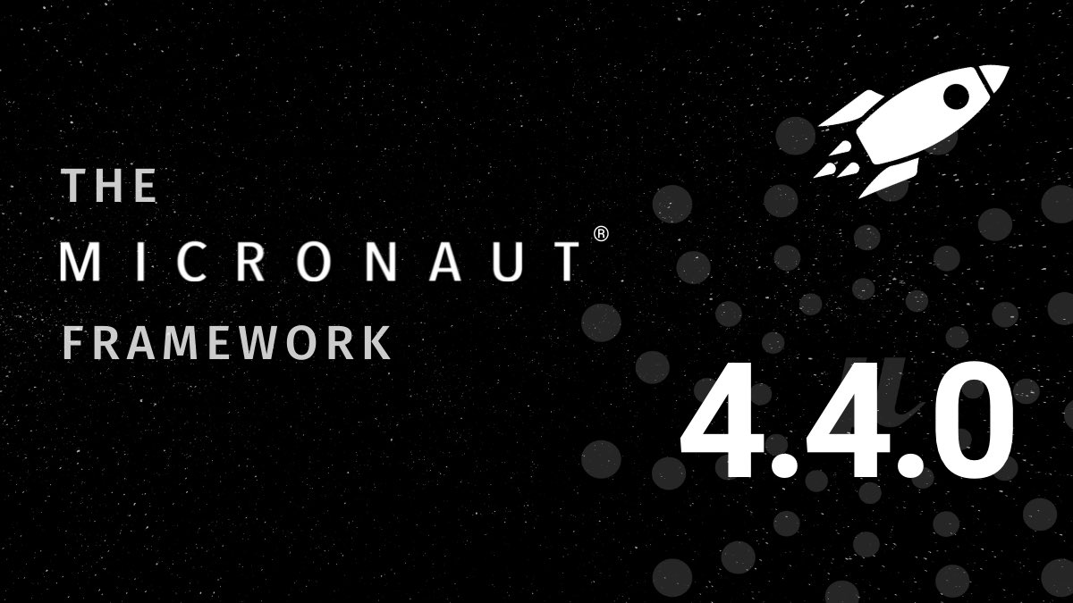 The Micronaut Foundation is excited to announce the release of Micronaut framework 4.4.0 Please see our latest blog post for more details. micronaut.io/2024/04/17/mic… #micronaut