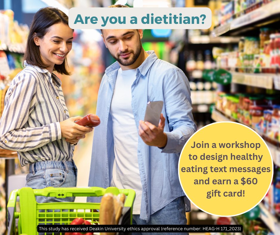 Are you a dietitian in regional WA or Victoria? Help our researchers design a text message program to help young adults boost their vegetable intake: bit.ly/3Q2hefR @deakinresearch