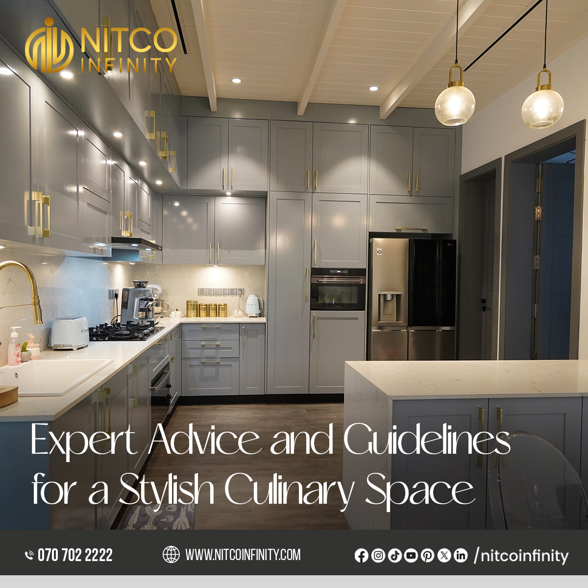 Optimal cabinet placement ensures easy cleaning and maximizes storage space. We will thoroughly look into all aspects of small detail and bring the best for you
📲 0707022222

#comfortableliving #nitcoinfinity #minimalisticstyle #kitcheninterior #modernkitchen #kitchenideas