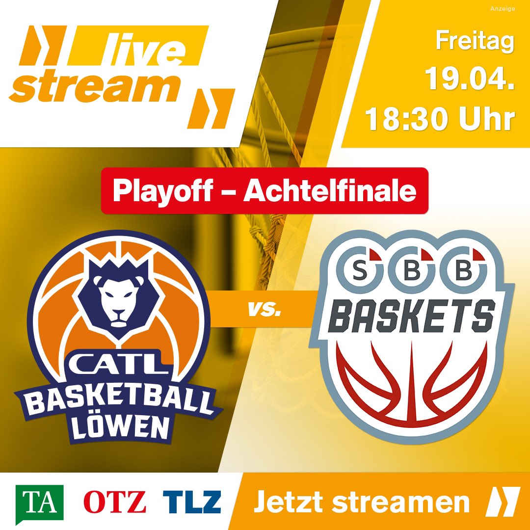 Wir streamen das wichtige Playoff-Heimspiel der Basketball Löwen #mediengruppethüringen #FunkeThüringen #basketball #streaming
